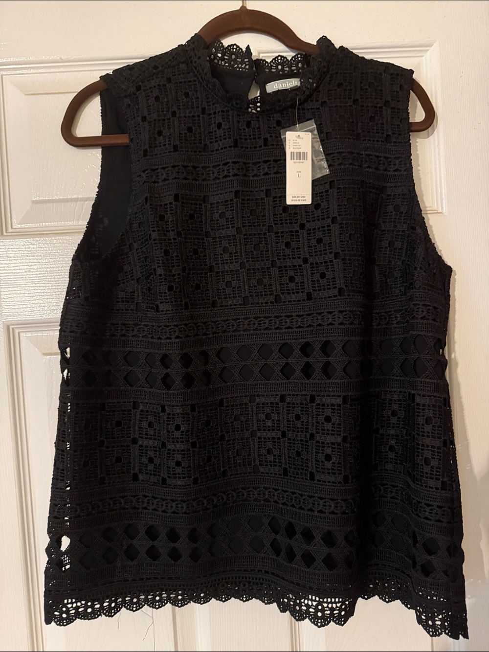 Sleeveless Black Lace Women's Dress Top